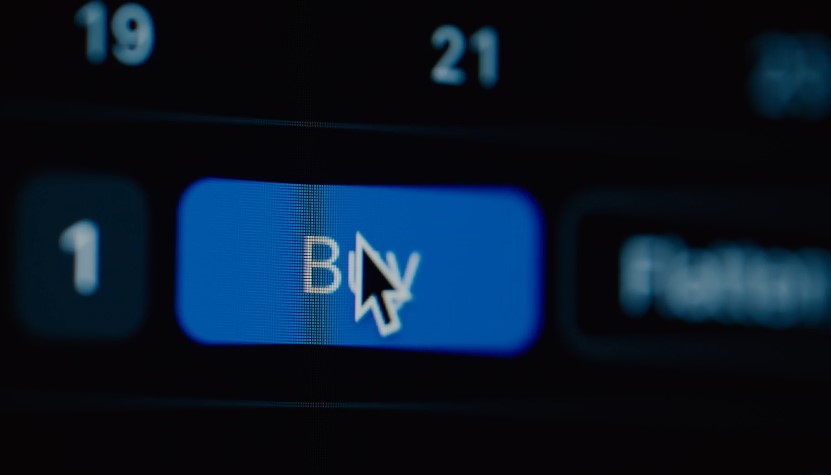 Mouse cursos hovers the blue BUY button